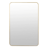 Aluminum Rectangle Gold Mirror, 24x36