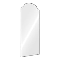 Black Scalloped Aluminum Leaner Mirror, 27x70