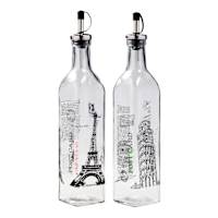 Eiffel Tower & Pisa Glass Oil & Vineger Bottle Set