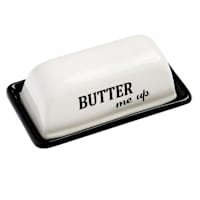 7in White Butter Me Up Butter Dish