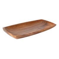Curved Rectangle Wooden Tray, 13"