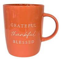 Grateful Thankful Blessed Mug, 16oz