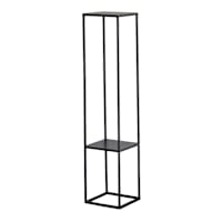 40In Black Iron Metal Riser - Nested