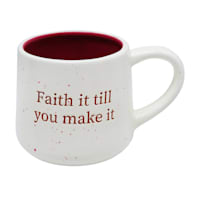Pink Faith It Till You Make it Mug, 20oz