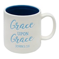 Blue Grace Upon Grace Mug, 18oz