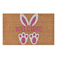 Bunny Brights Welcome Easter Bunny Coir Mat, 18x30