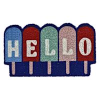 Hello Popsicles Shaped Coir Mat, 18x30