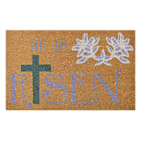 He Is Risen Easter Coir Mat, 18x30