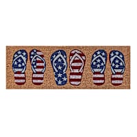 Americana Flip Flops Coir Mat, 10x30