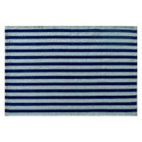 Teal/Blue Striped Woven Pet Layering Rug 24X36