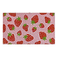 Pink Tossed Strawberries Coir Mat, 18x30
