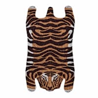 Tiger Shaped Coir Mat, 18x30