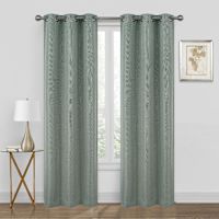 2-Pack Denver Green Blackout Grommet Curtain Panels, 84"