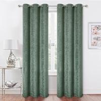 2-Pack Barnes Green Blackout Grommet Curtain Panel Set, 84"