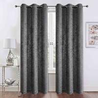 2-Pack Barnes Grey Blackout Grommet Curtain Panel Set, 95"