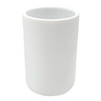 Soho White Soft Touch Ceramic Tumbler, 4.8"