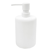 Soho White Soft Touch Ceramic Soap Dispenser, 6.8"
