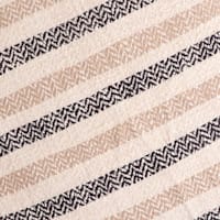 Black And Beige Cabana Stripe 2-Pack Pillow 24X24