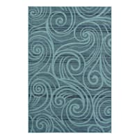 (E530) Magic Blue Wave Outdoor Accent Rug, 2x4