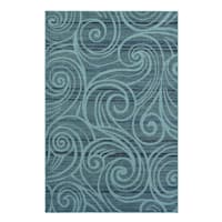 (E530) Magic Blue Wave Outdoor Accent Rug, 3x5