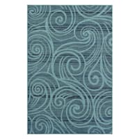 (E530) Magic Blue Wave Outdoor Area Rug, 5x7