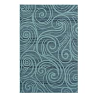 (E530) Magic Blue Wave Outdoor Area Rug, 8x10