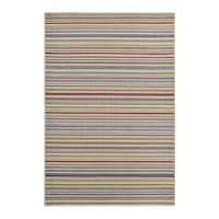 (E531) Magic Multicolor Striped Outdoor Accent Rug, 2x4