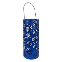 Sunny Club Blue Flower Outdoor Lantern, 10"