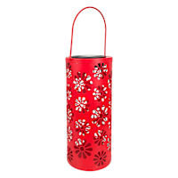 Sunny Club Red Flower Outdoor Lantern, 10"
