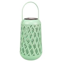 Green Geometric Cutout Outdoor Lantern, 7"