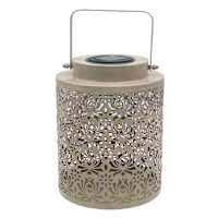Found & Fable Outdoor Solar Lantern, Tan