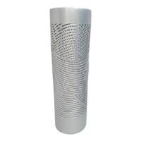 Found & Fable Silver Solar Metal Outdoor Garden Pillar, 16"