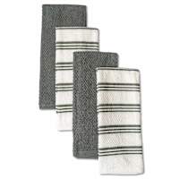 Set of 4 Grey Rockridge Terry Cotton Kitchen Towels