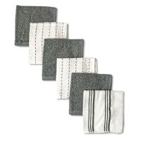 Set of 4 Gray Lakewood Reversible Terry Dish Cloths