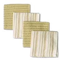 Set of 4 Taupe Lakewood Reversible Terry Dish Cloths