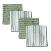 Set of 4 Green Lakewood Reversible Terry Dish Cloth