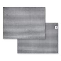 Set of 2 Grey Waffle Cotton Drying Mat