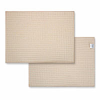 Set of 2 Taupe Waffle Cotton Drying Mat
