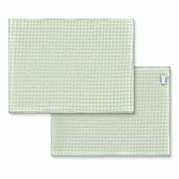 Set of 2 Green Waffle Cotton Drying Mat