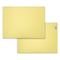 Set of 2 Yellow Waffle Cotton Drying Mat
