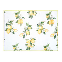 Yellow Lemon Print Drying Mat