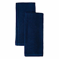 Set of 2 Blue Wave Terry Cotton Kitchen Towels