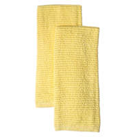 Set of 2 Yellow Wave Terry Cotton Kitchen Towels