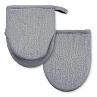 Set of 2 Grey Silicone Mini Mitts
