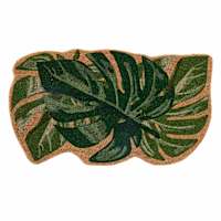Monstera Leaves Shaped Coir Mat, 18x30