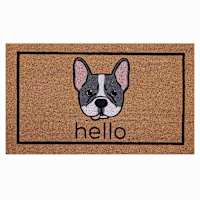 Hello Frenchie Coir Mat, 18x30