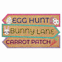 Easter Wayfinding Sign Shaped Coir Mat, 18x30
