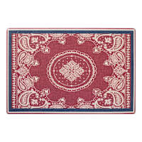 Honeybloom Red Bandana Print Antifatigue Kitchen Mat, 20x30
