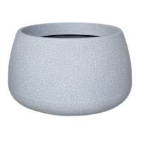 Japi Grey Granite Bios Low Outdoor Planter, Large