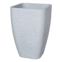 Japi Grey Textured Square Outdoor Planter, Small